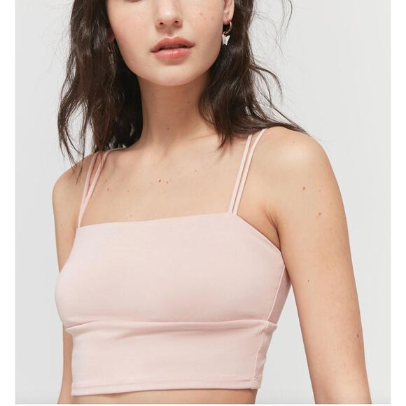 Urban Outfitters Celeste Square Neck Cami Rose Medium - Picture 1 of 9